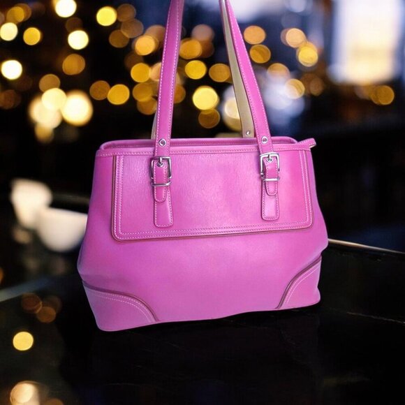 COACH Hamptons Vintage Satchel in Barbie Pink Y2K - Picture 7 of 13